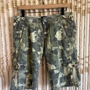 Hurley Vintage Y2K 2000s Cargo Utility Baggy Camo Floral Skate Grunge Shorts 7